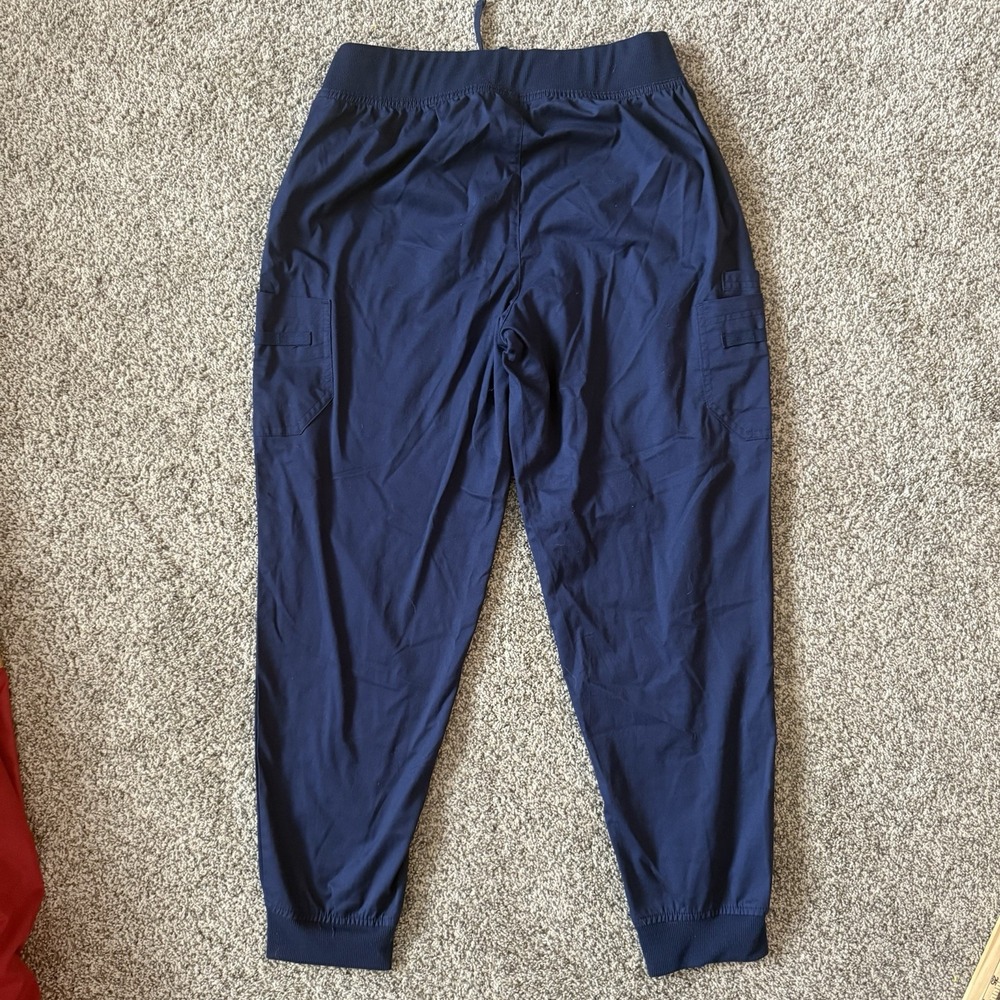 Butter Soft Scrub Pants Medium Navy Blue Elastic Comfort Waist Joggers - Picture 9 of 9